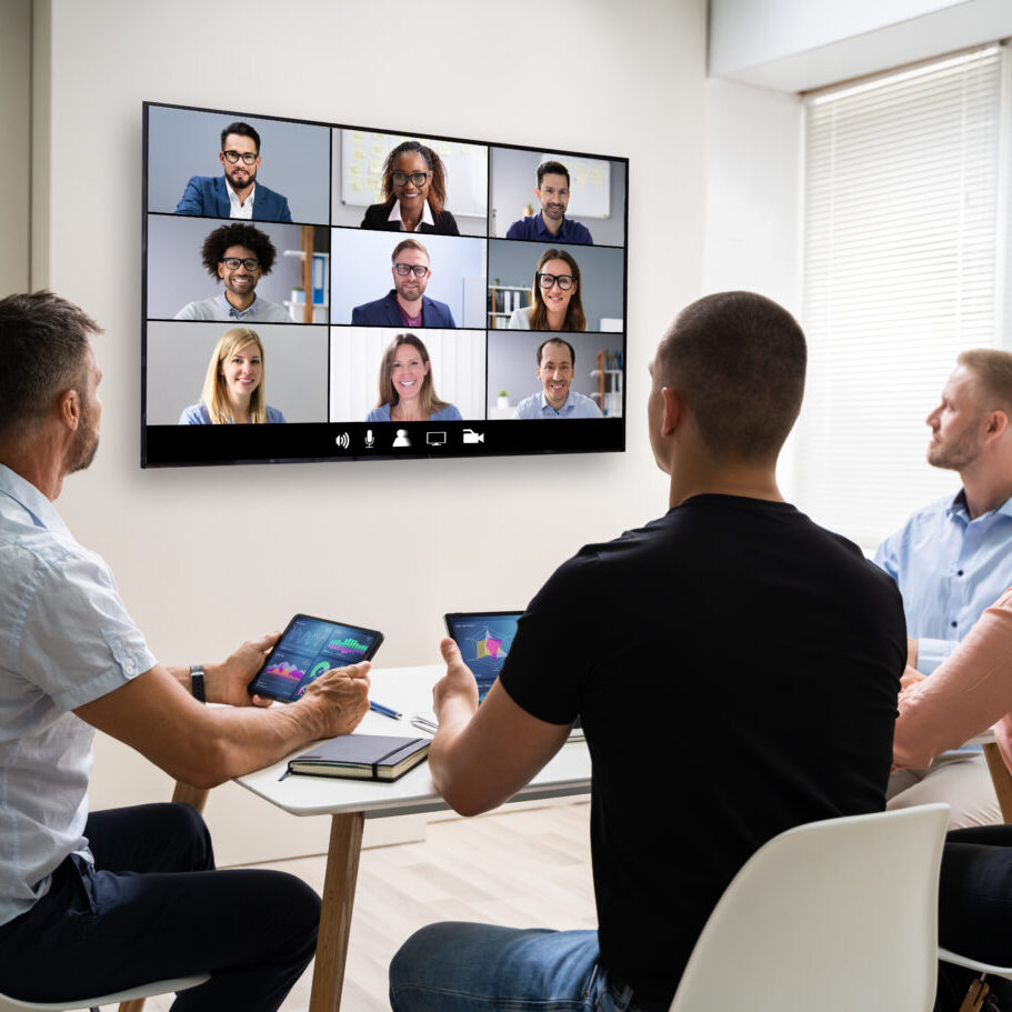 Online Video Conference Training Business Meeting In Office